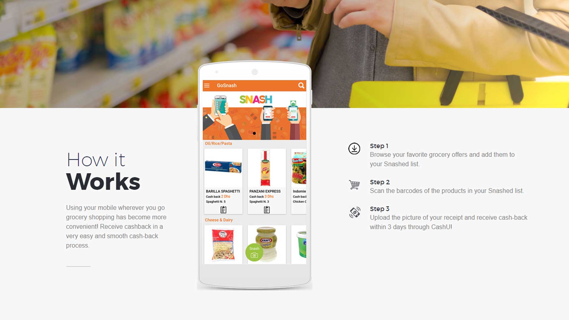 GoSnash Grocery Cashback App